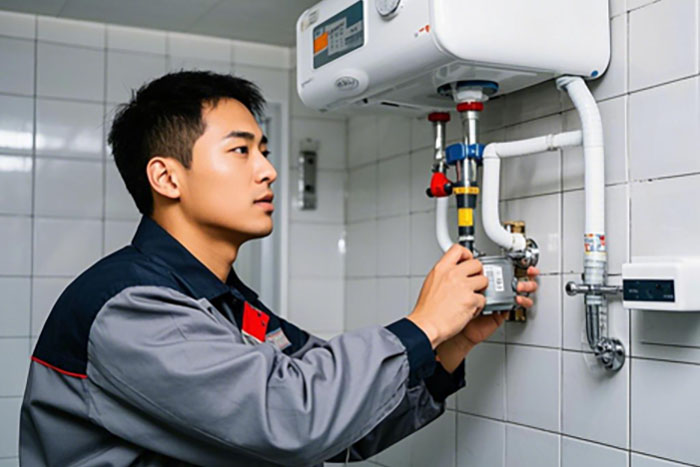 东营市网购热水器上门安装：解决漏水、震动问题